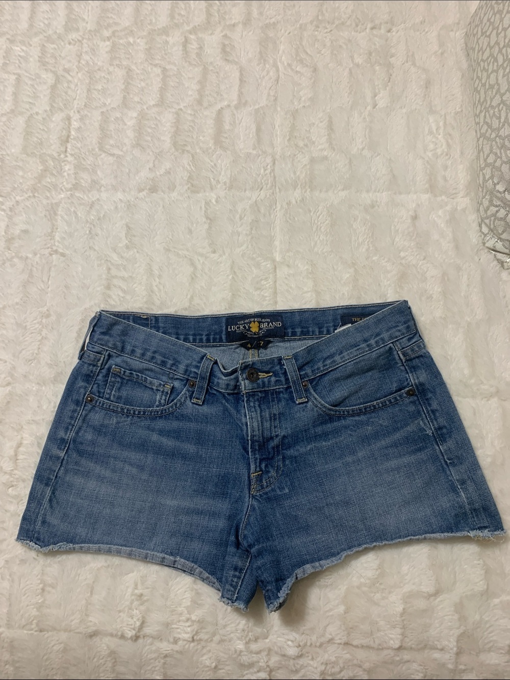 Lucky Brand Medium Blue Denim Cutoff Shorts